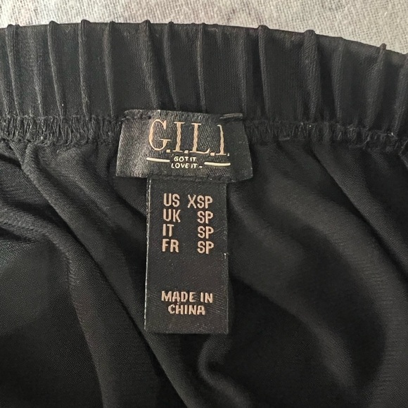 G.I.L.I. Black Petite Jetsetter Strapless Jumpsuit With Pockets Size XSP - Picture 4 of 4